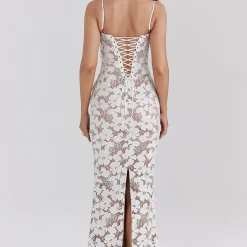 Pearl Floral Embroidered Dress