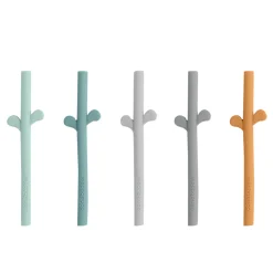 Peekaboo Silicone Straw Set