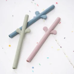 Peekaboo Silicone Straw Set