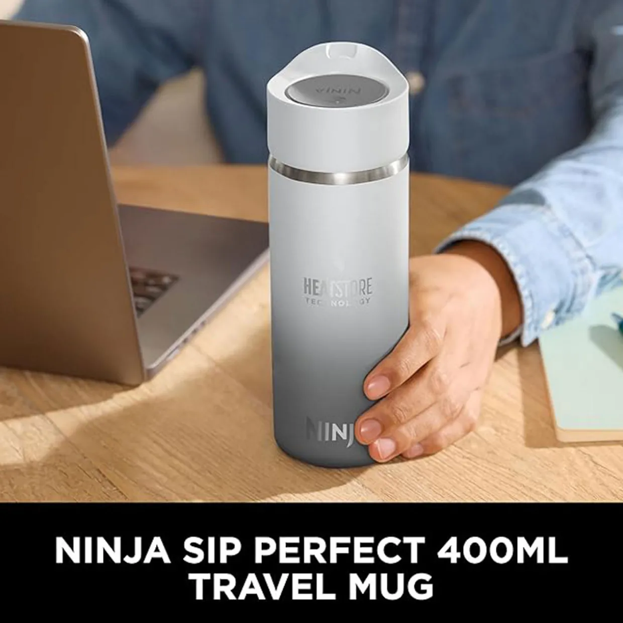 Perfect Sip Travel Mug 300ml Steam White