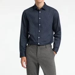 Performance Printed Slim Fit Casual Shirt