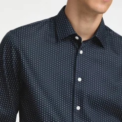 Performance Printed Slim Fit Casual Shirt
