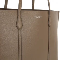 Perry Triple-Compartment Leather Tote Bag