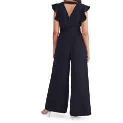 Petite Kallie V Neck Frill Jumpsuit
