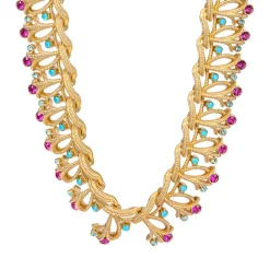 Pink & Turquoise Stone Choker