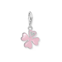Pink Four-Leaf Clover Charm