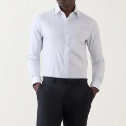 Pinstripe CK Logo Formal Shirt