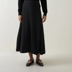 Pinstripe Pleated Skirt