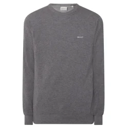Pique Cotton Crew Neck Sweater