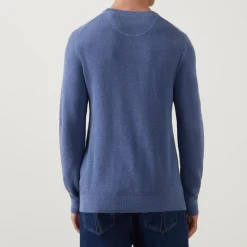 Pique Cotton Crew Neck Sweater