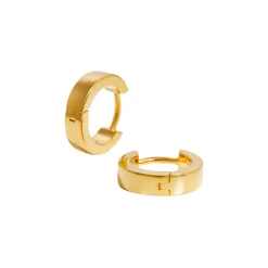 Plain 18kt Gold Plated Huggie Earrings