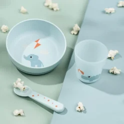 Playground Blue Three-Piece Foodie First Meal Set
