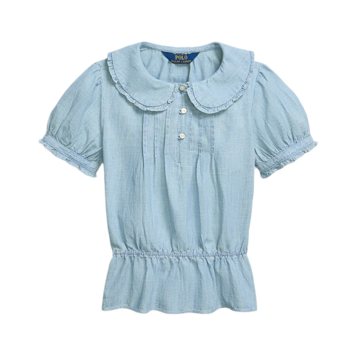 Pleated Denim Blouse 8-12 Years