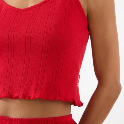 Pointelle Cropped Top