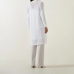 Pointelle-Stitch Cardigan
