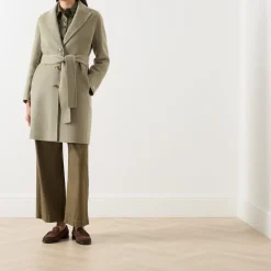 Polka Single-Breasted Belted Coat