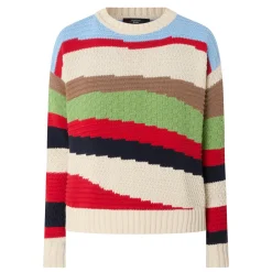 Polo Asymmetric Stripe Sweater