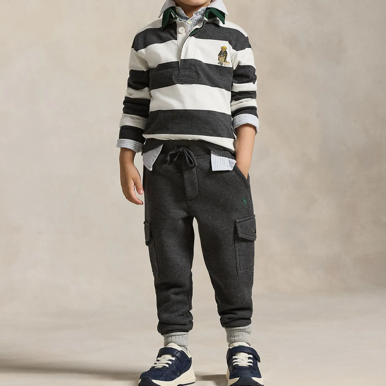 Polo Bear Stripe Rugby Shirt 3-7 Years