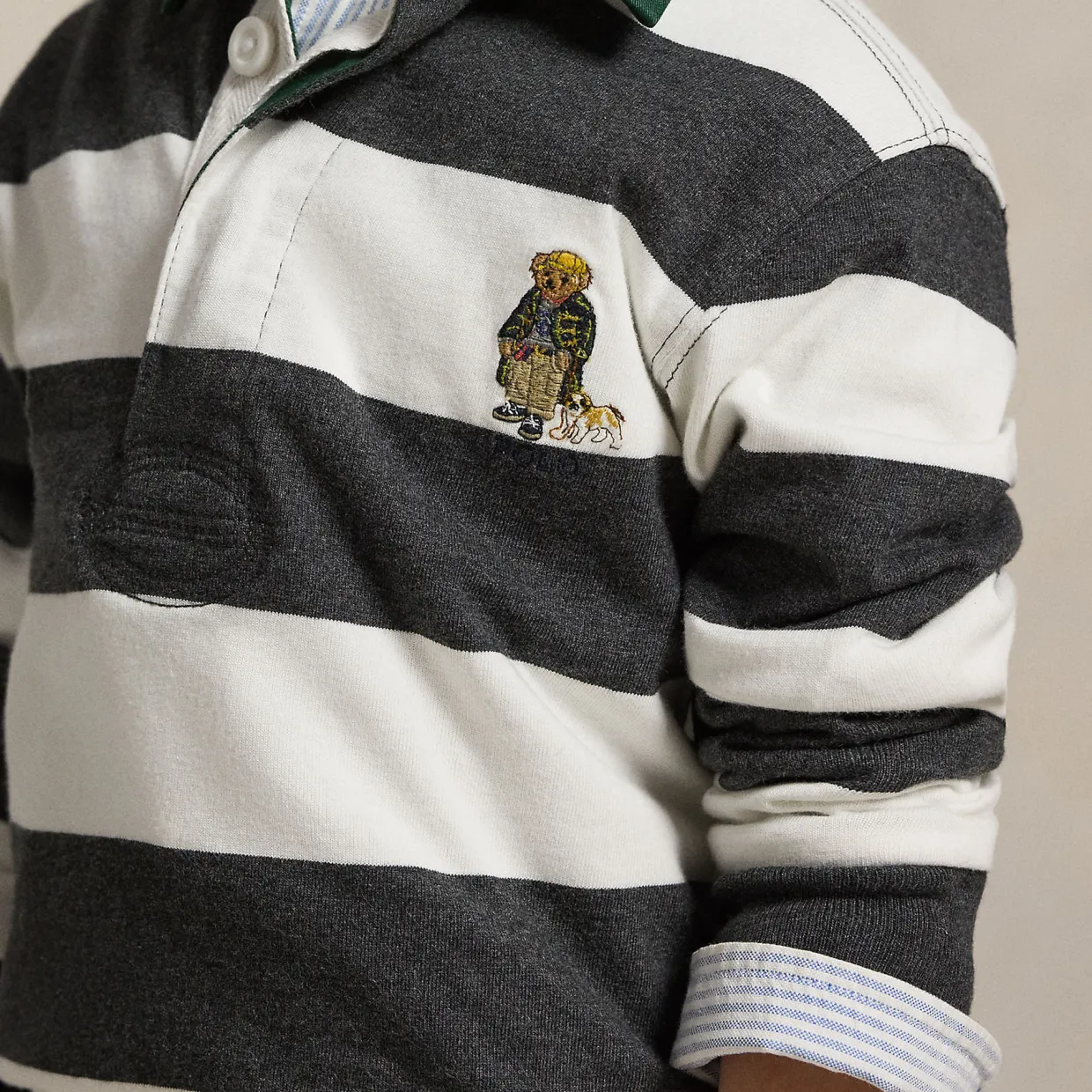 Polo Bear Stripe Rugby Shirt 3-7 Years