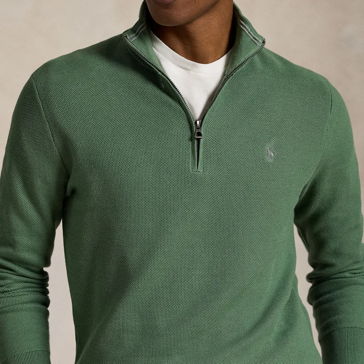Polo Player Half Zip Sweater