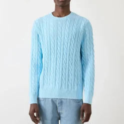 Polo Player Logo Cable Knit Sweater