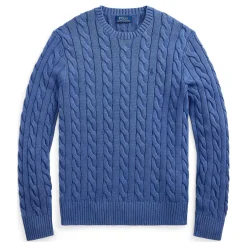 Polo Player Logo Cable Knit Sweater