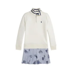 Polo Player Logo Half-Zip Dress 6-12 Years