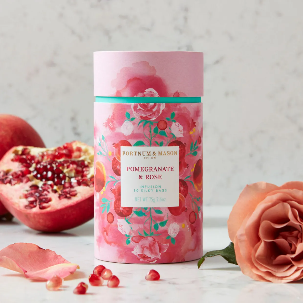 Pomegranate & Rose Infusion - 30 Silky Bags 75g