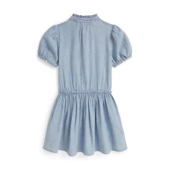 Pony Logo Button Front Flared Dress 2-6 Years