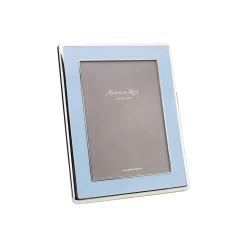Powder Blue Enamel & Silver Curve Frame 5x7