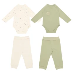 Printed Bodysuits & Sweatpants Four-Piece Set