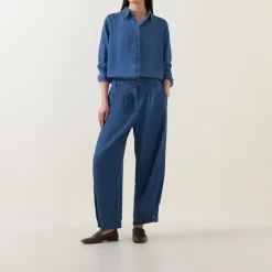 Punna Denim Barrel Leg Trousers