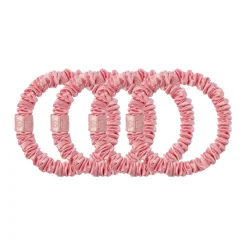 Pure Silk Skinny Scrunchies - Rose