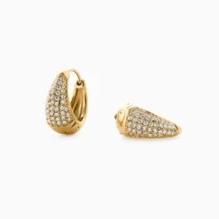 Pure Sparkle Huggie Hoop Earrings