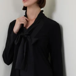 Pussybow Solid Blouse