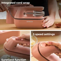 Quickmix Go 5 Speed Hand Mixer Red