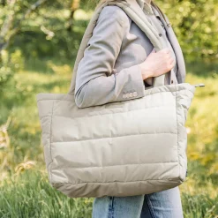 Quilted Tote Changing Bag Sand