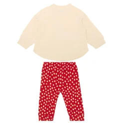 Rabbit Sweatshirt & Polka Dot Leggings Two-Piece Set
