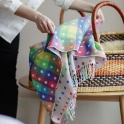 Rainbow Spotted Baby Blanket