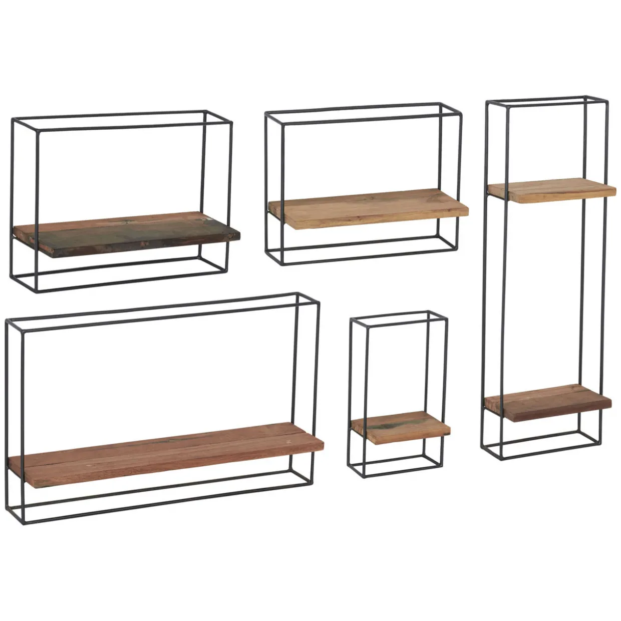 Reclaimed Set of Five Shelves