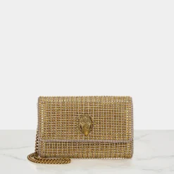 Rhinestone Embellished Chain Crossbody Bag
