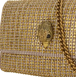Rhinestone Embellished Chain Crossbody Bag