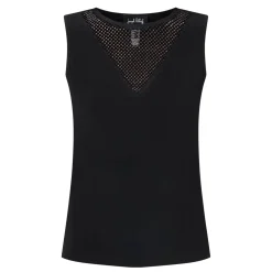 Rhinestone Mesh Panelled Tank Top