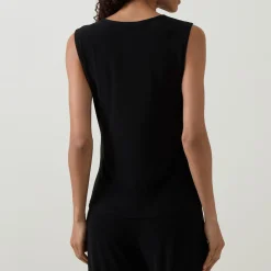 Rhinestone Mesh Panelled Tank Top