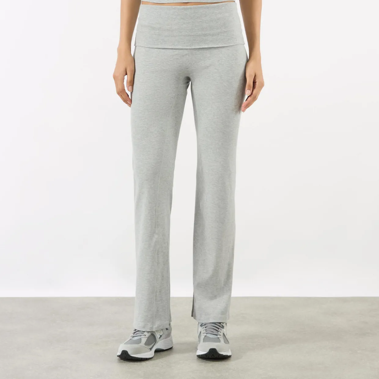 Rib Fold Over Trousers