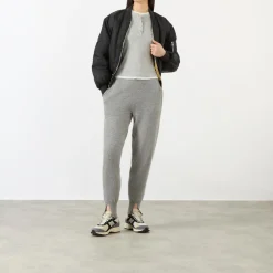 Rib Half-Buttoned Long-Sleeved Top