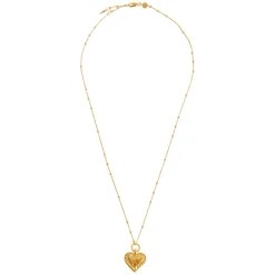 Ridge 18kt Gold Plated Heart Necklace