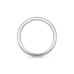 Ring Double White Stones Silver