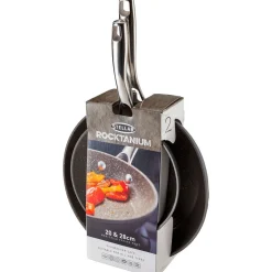 Rocktanium Non-Stick Two-Piece Frying Pan Set