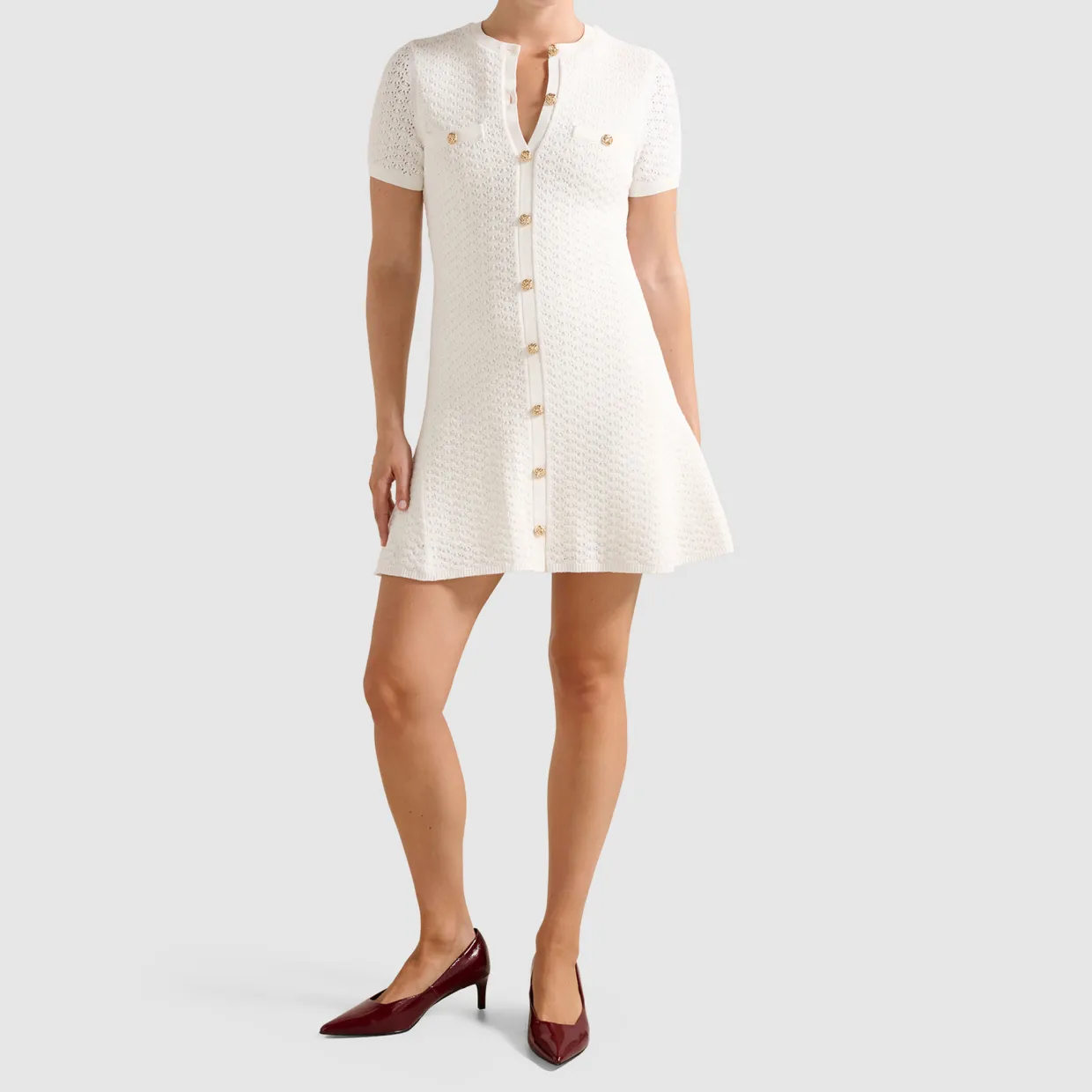 Rosa Stitch Knitted Mini Dress